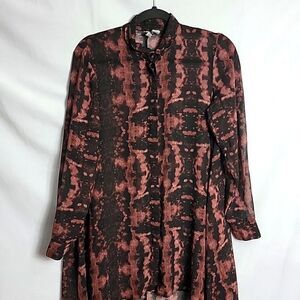 🖤5/$20🖤 DIVIDED.. sheer, long, tye dye top..